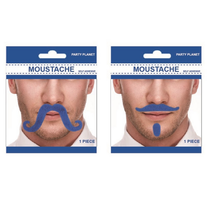 PARTY PROPS™ Assorted Moustache (Blue)