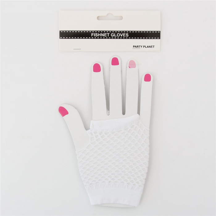Fishnet Gloves-White