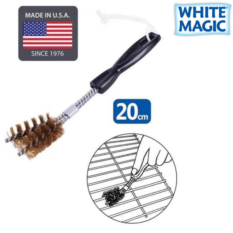 Short V-Shaped Brass Spiral Barbecue Brush