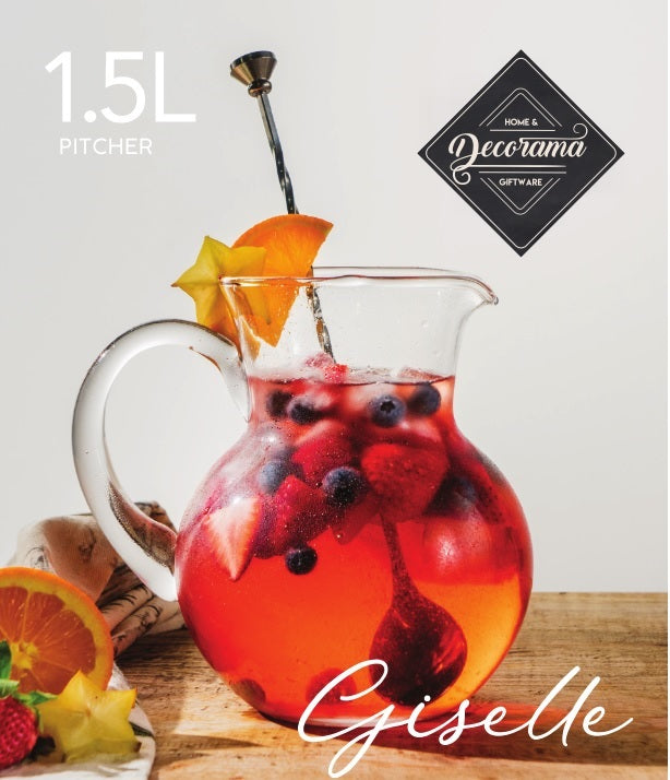 Glass Water Pitcher 1.5Ltr GISELLE DECORAMA