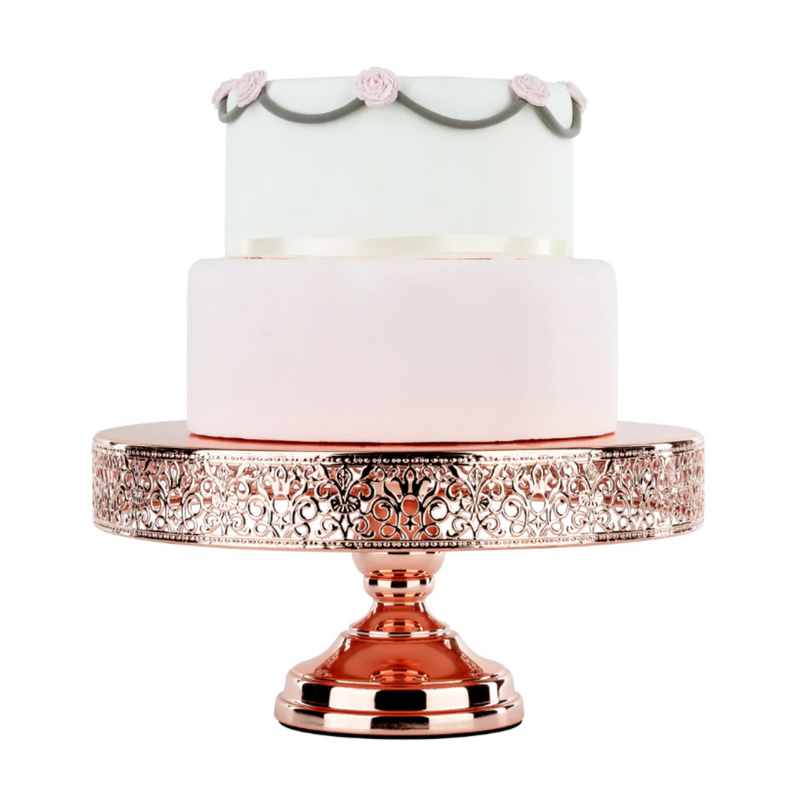 Ronis Wedding Cake Stand Rose Gold Plated 35cm