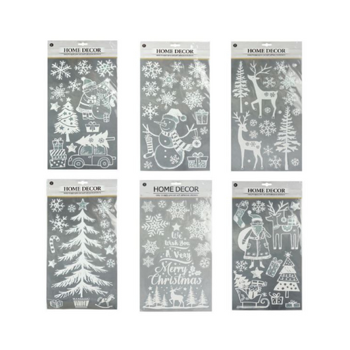 Ronis White Sketch Window Cling 6 Asstd
