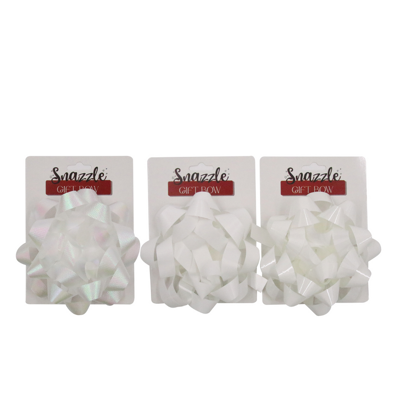 Ronis White Mixed Gift Bow 15cm Assorted