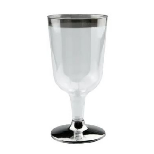 Ronis Wine Glass With Silver Rim 210ml