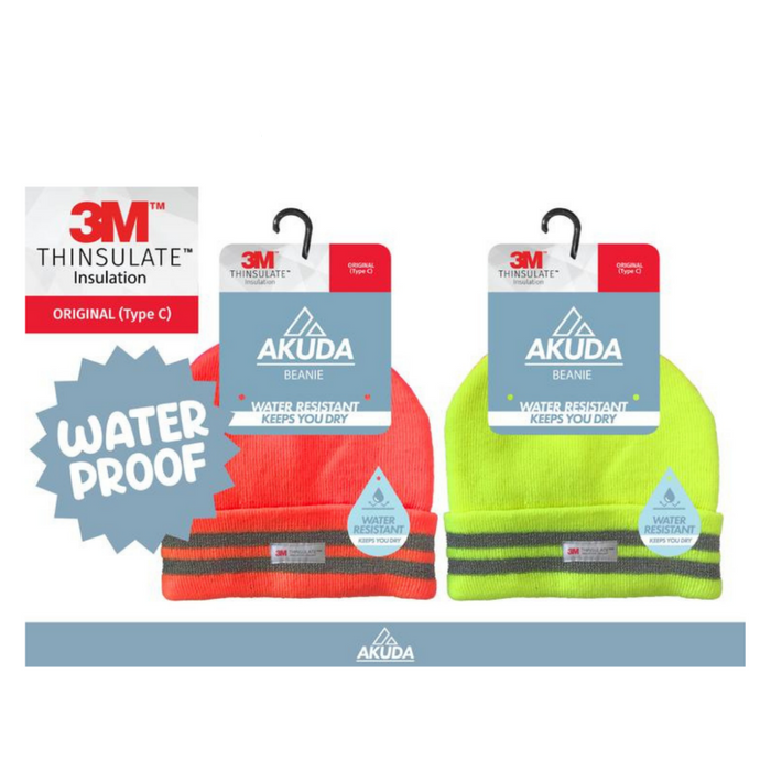 Ronis Work Water Proof Beanie 3M Fluro 2 Asstd