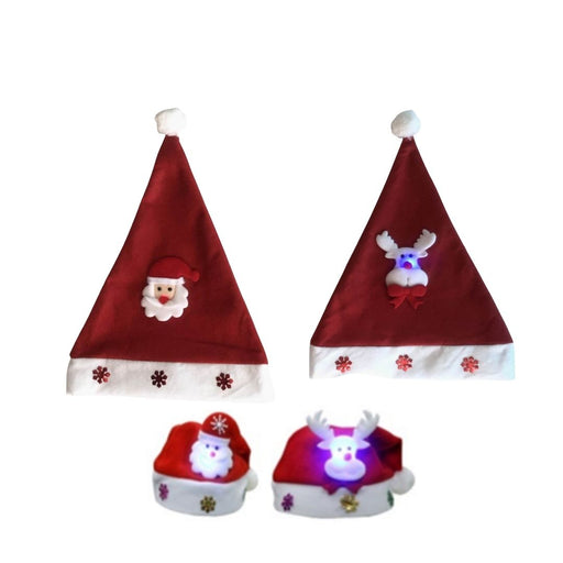 Chrismas Hat Santa/Reindeer With LED Lights