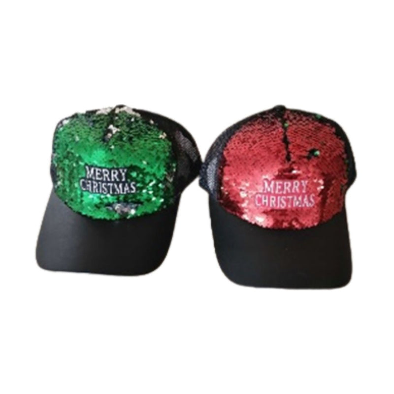 Merry Christmas Baseball Cap Sequin