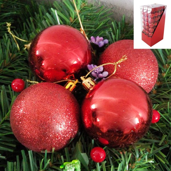 Plum Red Baubles 6cm Pack of 8