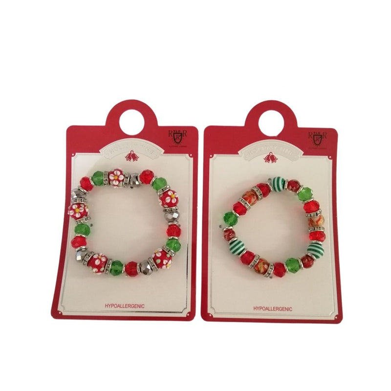 Christmas Glass Bracelet
