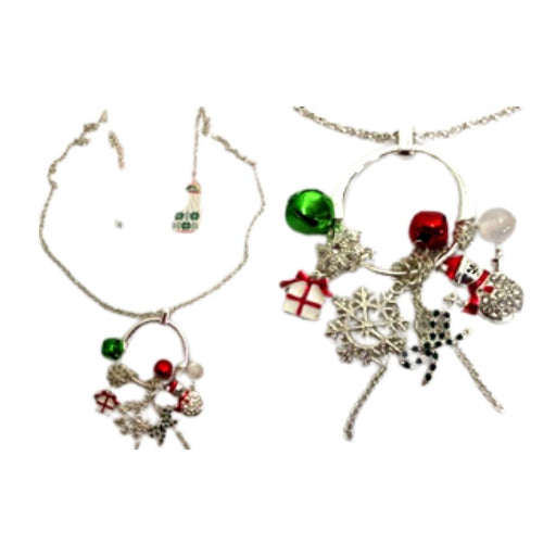 Multi Jewel and Charm Long Necklace