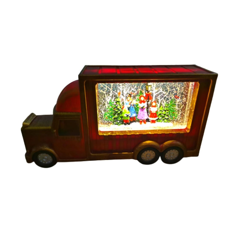 Led Truck W/ Choir Décor Water Swirl Deco