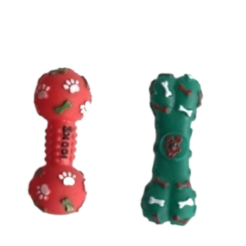 Squeaky Pet Toy Dumbell/Bone
