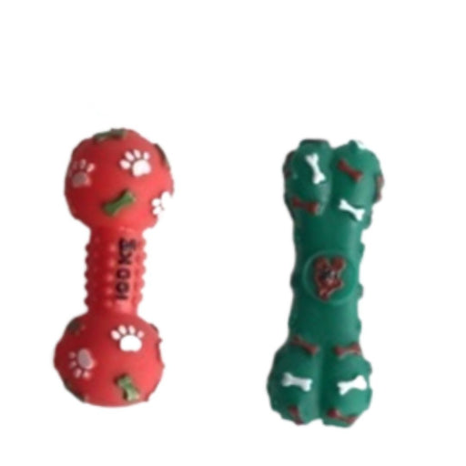 Squeaky Pet Toy Dumbell/Bone