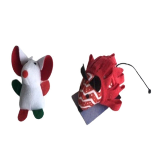 Mouse Cat Pet Toy White/Red