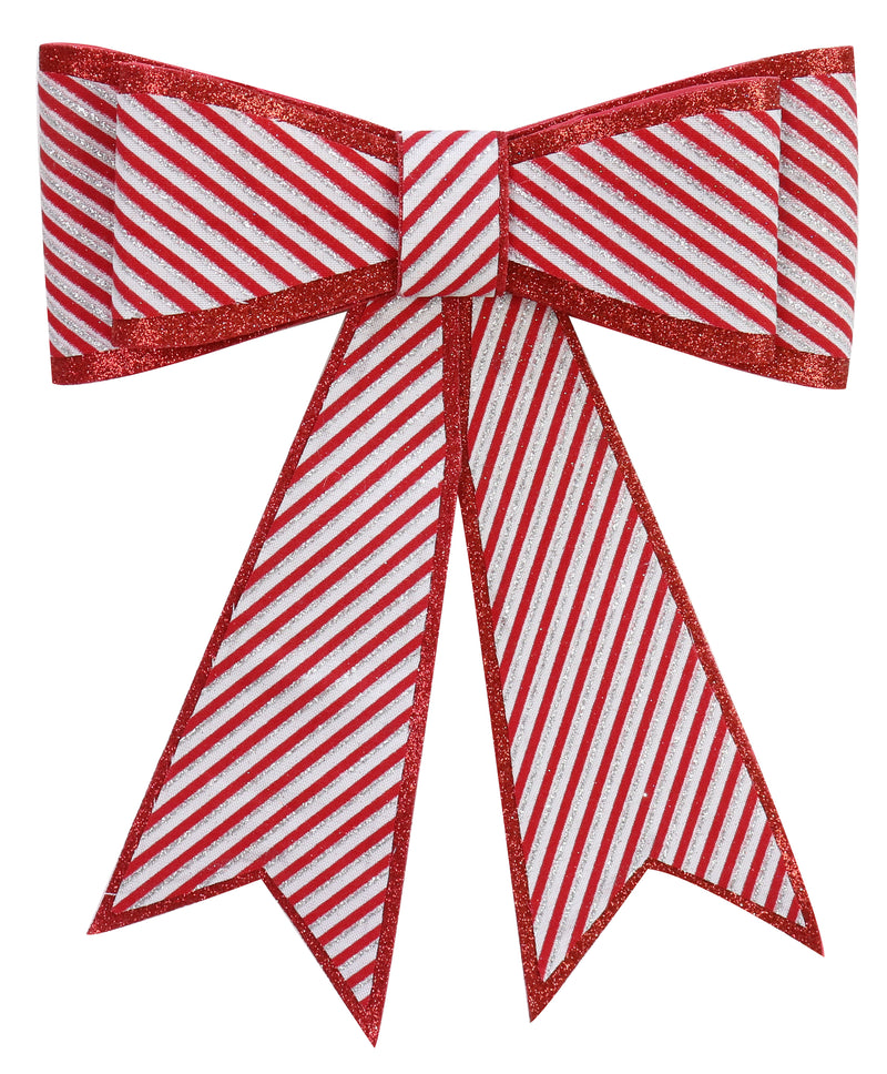 GLITTER STRIPES DBL BOW 25x37cm
