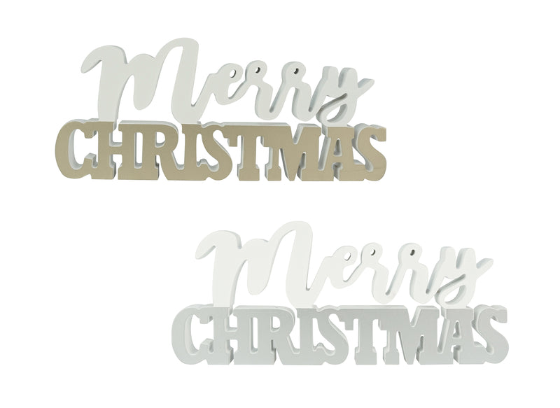 MERRY CHRISTMAS TABLE SIGN Asst