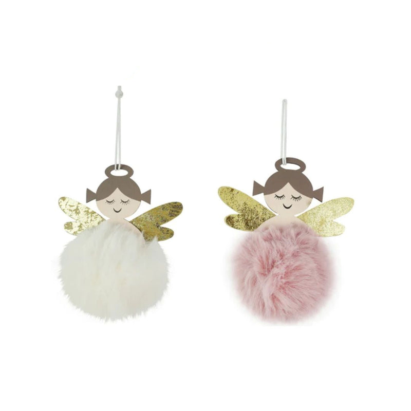Hanging Fluffy Ball Angel Assorted