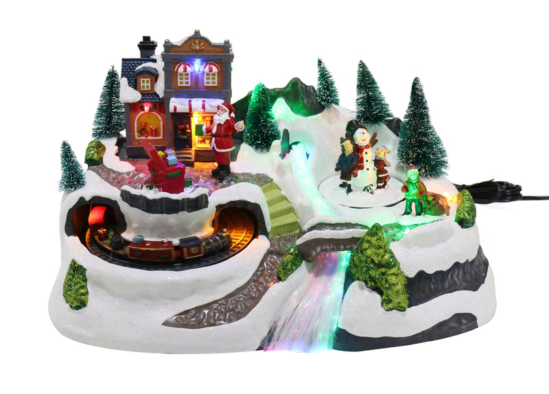 Led Musical Fibreoptic Village Scene
