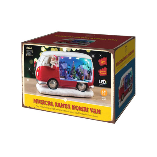 Musical Santa Van Rotating LED Lights