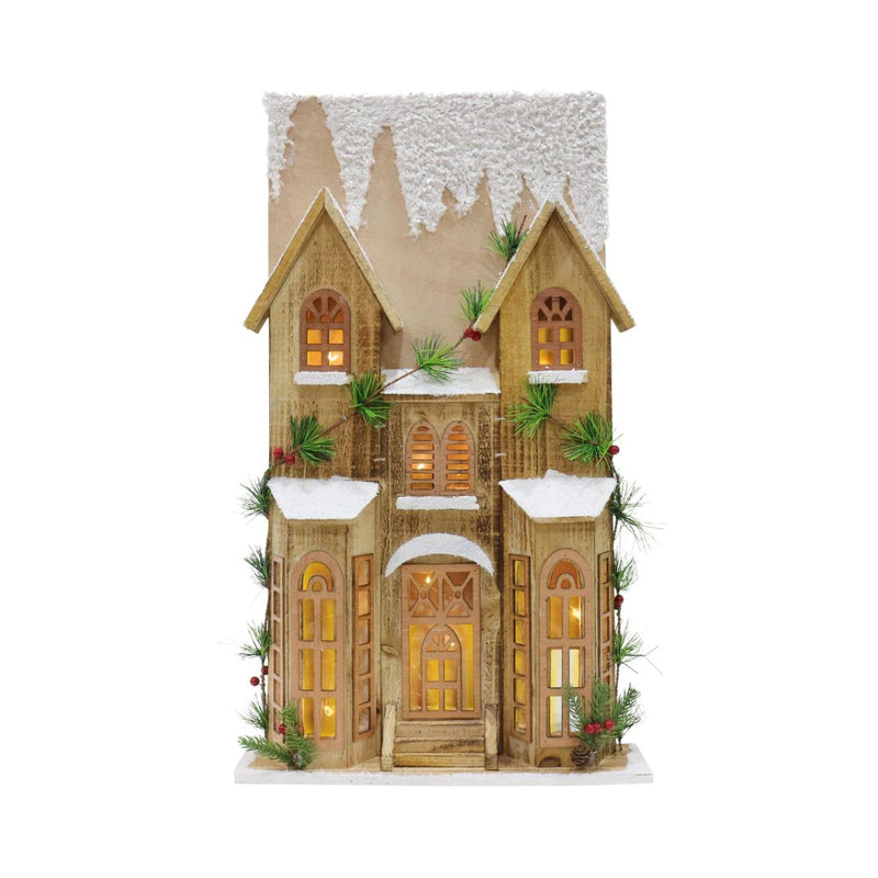 Vintage Terrace House LED Light Up 64cm