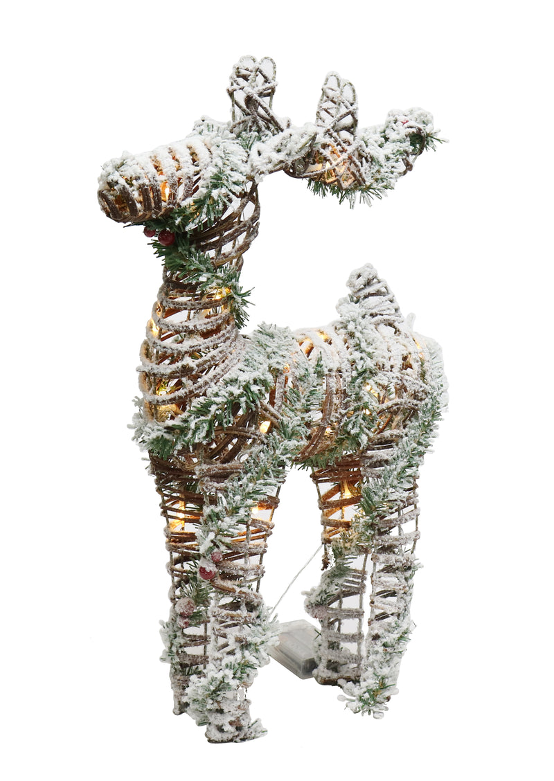 LED Forest Reindeer Snowy 52cm