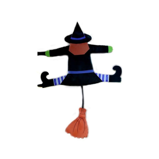 Halloween Witch with Broom Tree Decoration