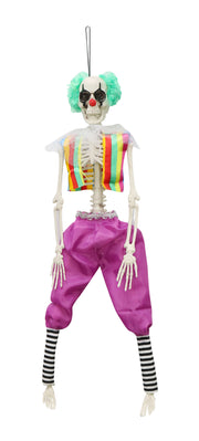 Hanging Skeleton Clowns Asstd 40cm