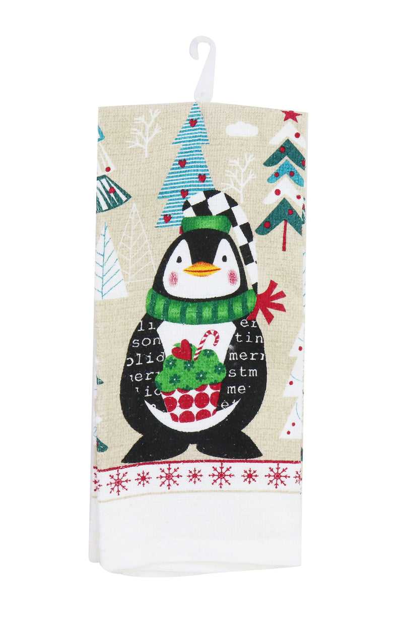CHRISTMAS COTTON TEA TOWEL Asst