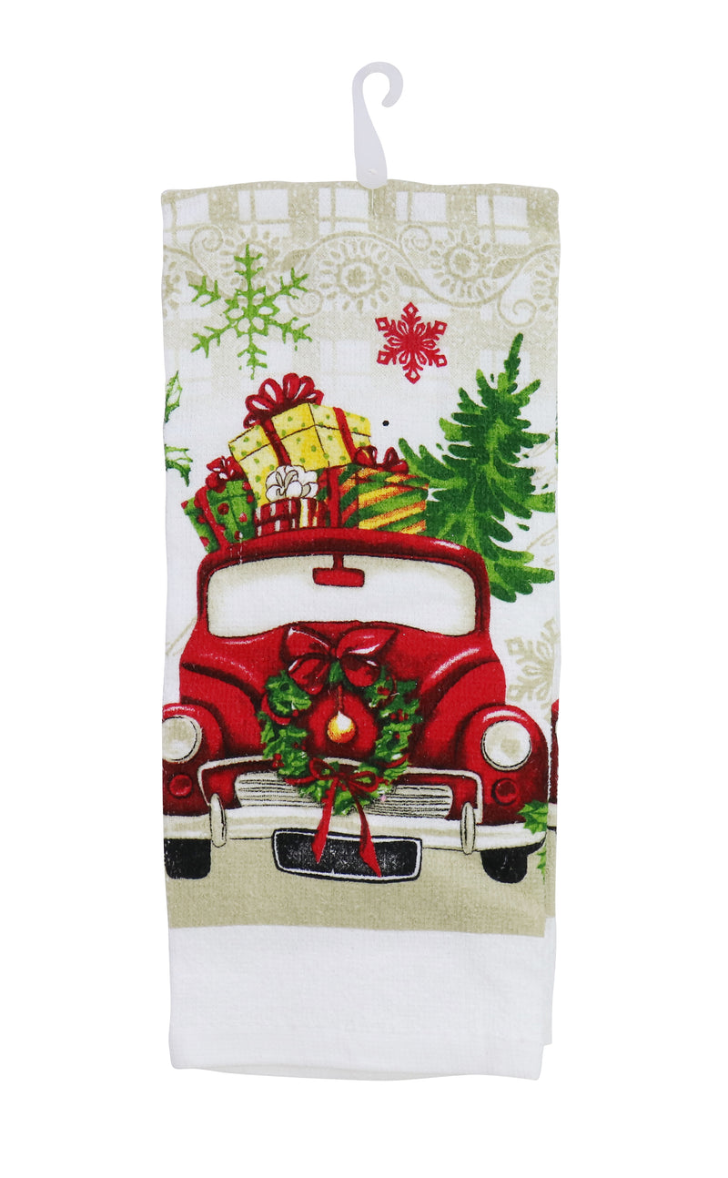 CHRISTMAS COTTON TEA TOWEL Asst