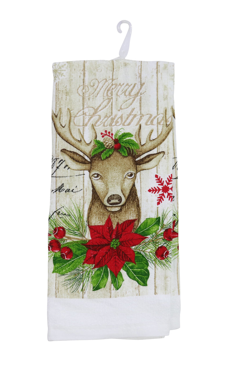 CHRISTMAS COTTON TEA TOWEL Asst