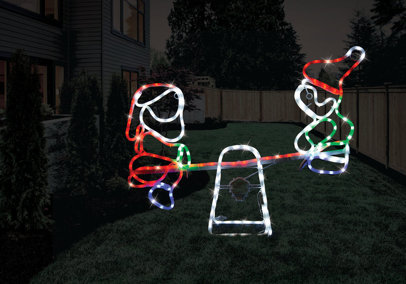 Led Ropelight Santa-Elf Seesaw