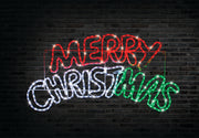 Led Ropelight Merry Christmas Banner Motif – thumbnail