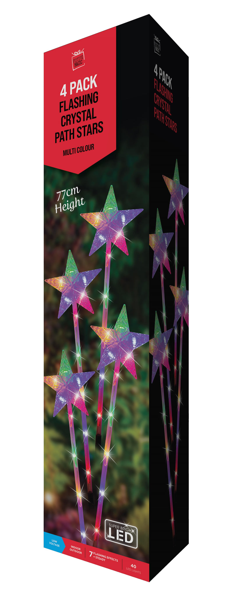 LED CRYSTAL STAR PATH LIGHT MLT 4pk