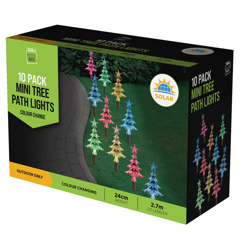 Solar Path Trees LED Colour Change 10 Pack