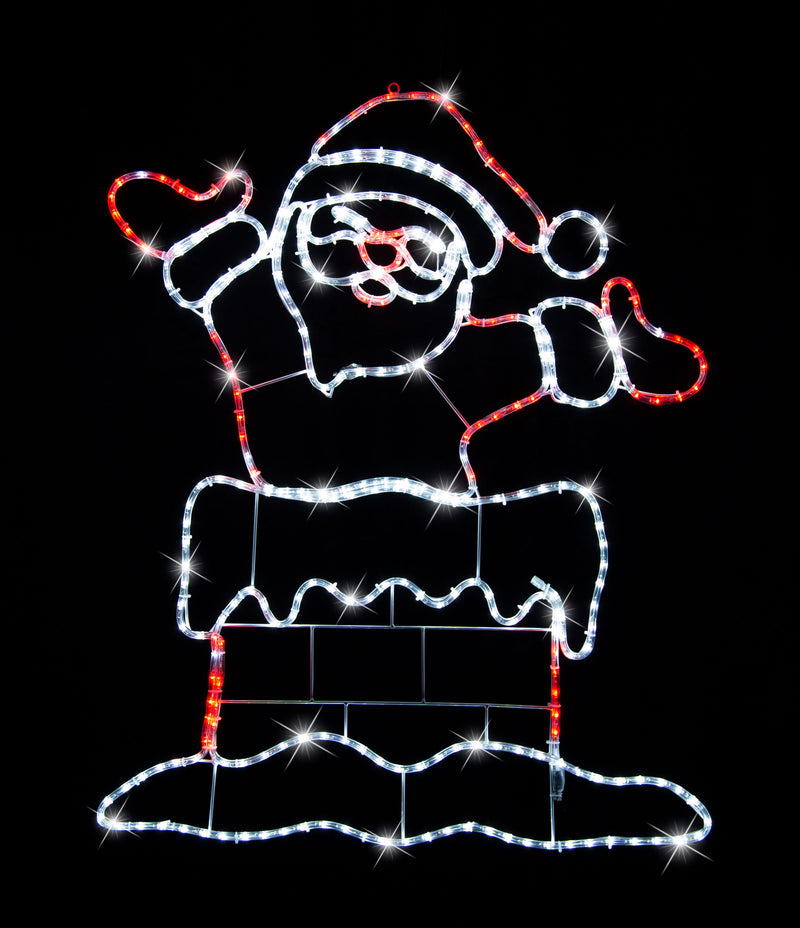  LED Ropelight Santa Chimney Twinkle 100x80cm