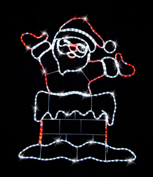 LED Ropelight Santa Chimney Twinkle 100x80cm