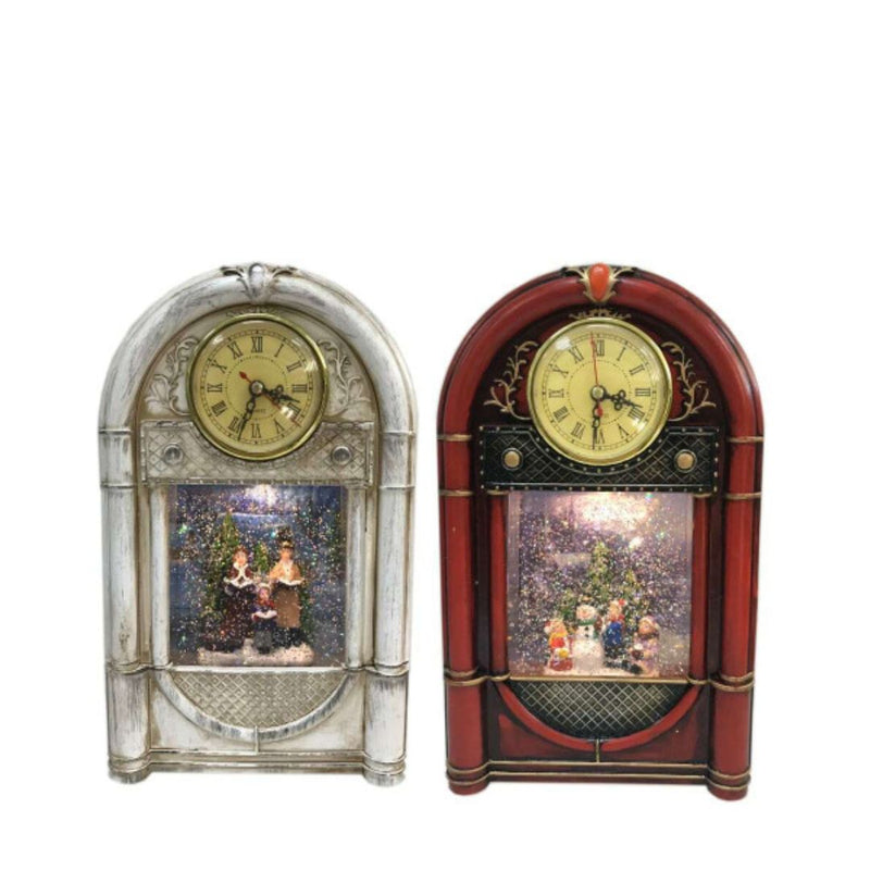 Vintage Swirling And Glitter Clock Scenes - 2 Clrs Asstd Usb 30 X 18 Cm