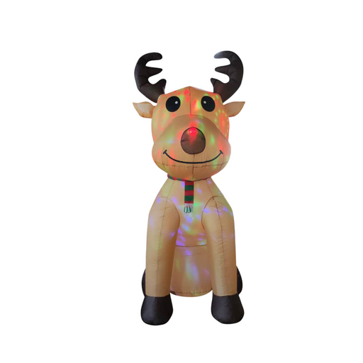 Reindeer With Multi Led Discolights 245cm