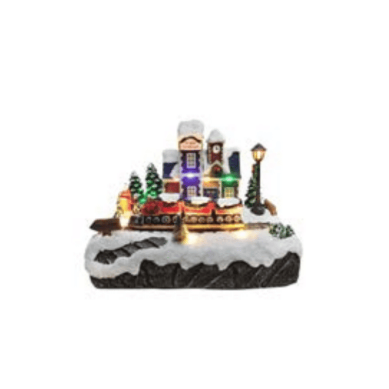 Train Station W/Led&Moving Train Usb