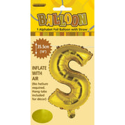 Alphabet Foil Balloon 35cm Gold - S – thumbnail