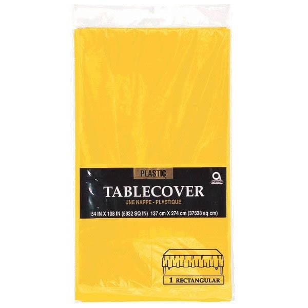 Plastic Rect Tablecover Yellow Sunshine