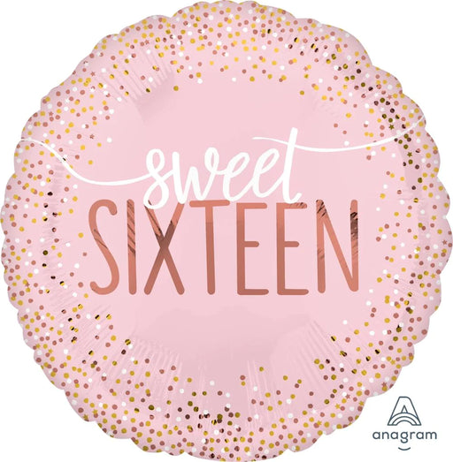 BLN FOIL 45cm HX Sweet Sixteen Blush