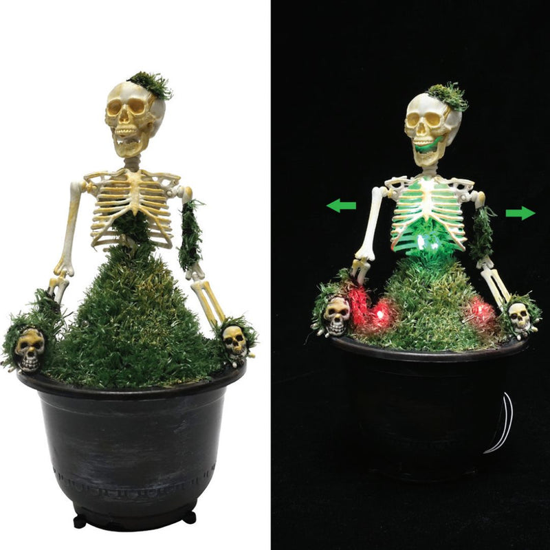 Ronis Animated Skeleton in Grass 33cm