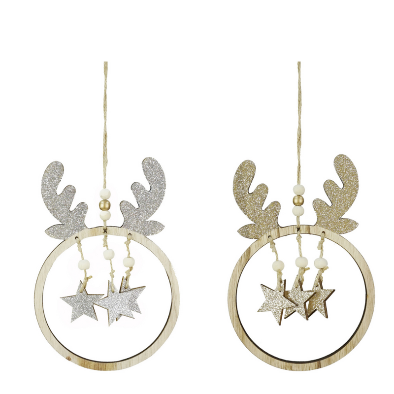Antlers Stars Decor 19cm