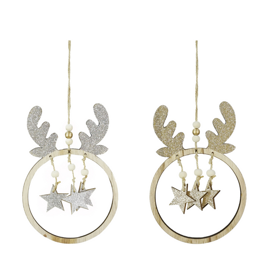 Antlers Stars Decor 19cm