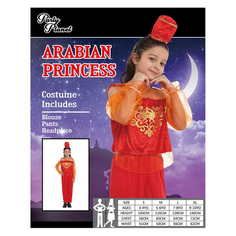 Arabian Princess Costume Size Large