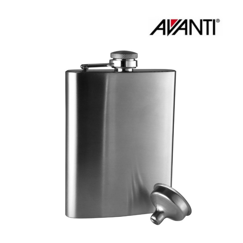 AVANTI HIP FLASK WITH FUNNEL SATIN
