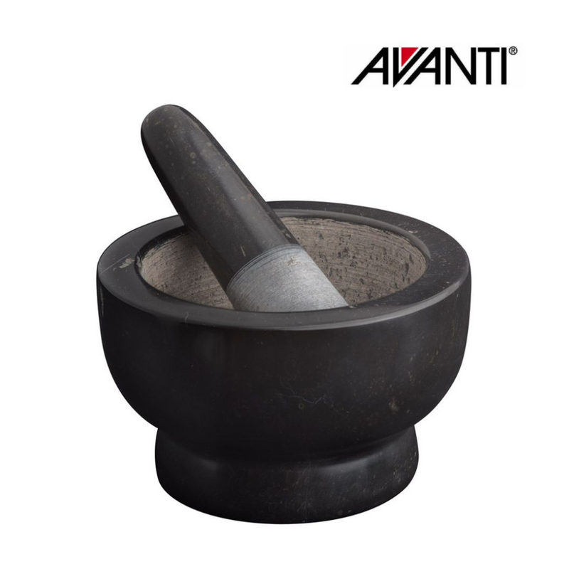 Avanti Marble Footed Mortar & Pestle Black