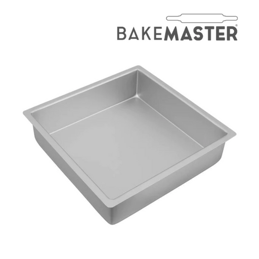 BAKEMASTER SILVER ANODISED SQUARE CAKE PAN 27.5X7.5CM