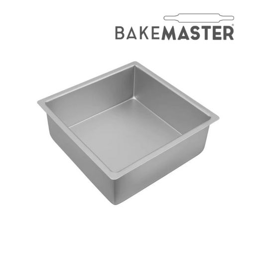 BAKEMASTER SILVER ANODISED SQUARE DEEP PAN 25X10CM